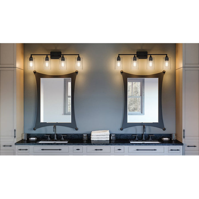 Quoizel Prescott 4 Light Bath Light, Brushed Nickel/Clear - PRC8633BN