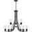 Quoizel Pruitt 5 Light Chandelier, Brushed Nickel/Seedy - PRUS5026BN