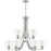 Quoizel Pruitt 9 Light Chandelier, Brushed Nickel/Seedy - PRUS5034BN