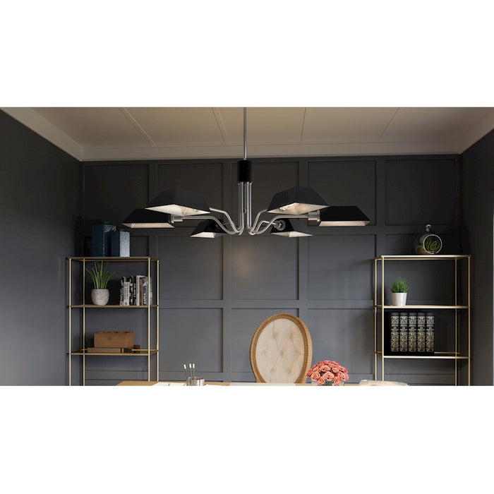 Quoizel Sienna 6 Light Chandelier, Metal Shade