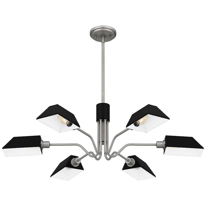 Quoizel Sienna 6 Light Chandelier, Metal Shade