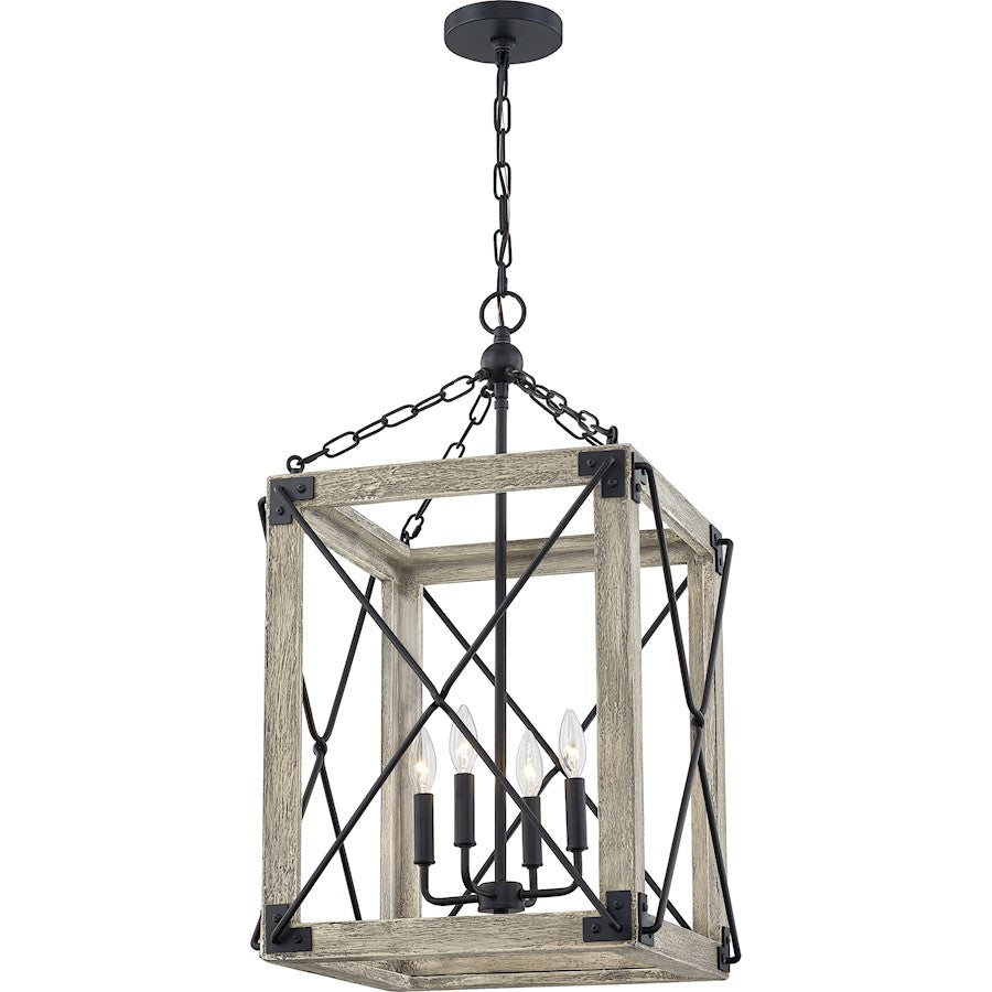 Quoizel Gemma Foyer 4 Light Pendant, Matte Black - QF5223MBK