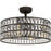 Quoizel Coffman 4 Light Fan Light, Western Bronze/Clear Crystal - QFA4046WT