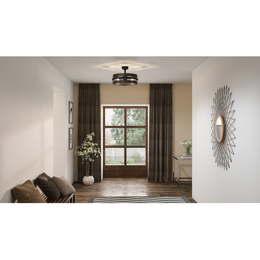 Quoizel Moyer 4 Light Fan Light, Matte Black - QFA5615MBK