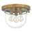 Quoizel Flush Mount 3 Light Flush Mount, Weathered Brass - QFL5287WS