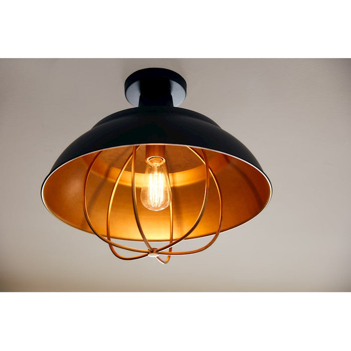 Quoizel Darmody 1 Light Semi-Flush Mount, Metal