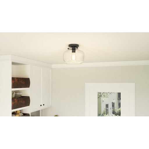 Quoizel Lorah 1 Light Flush Mount, Brushed Nickel/Clear - QFL5587BN