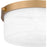 Quoizel Levine 2 Light Flush Mount, Aged Brass/Alabaster