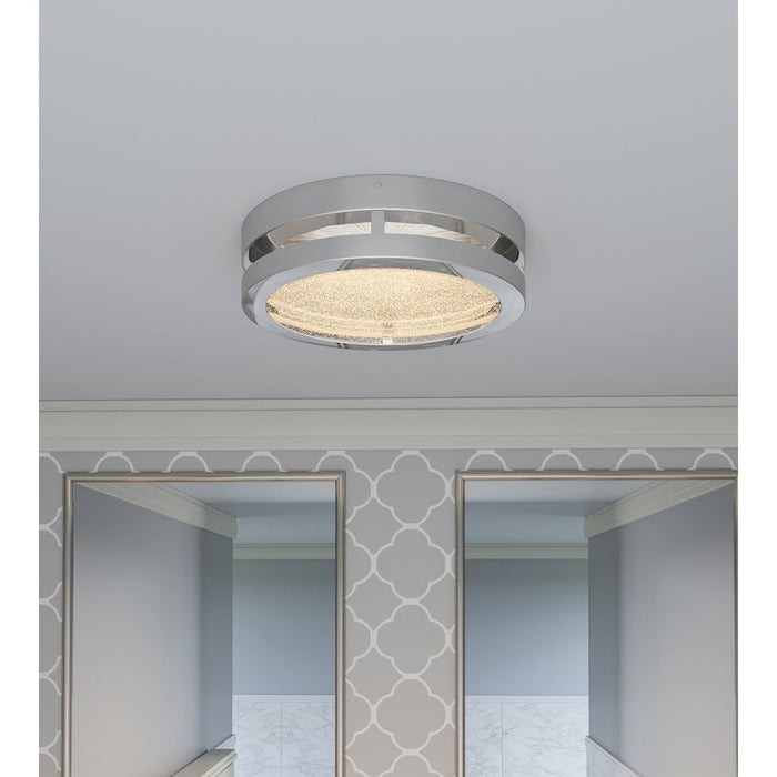 Quoizel Sylvia LED Flush Mount, Polished Chrome/Clear Bubble