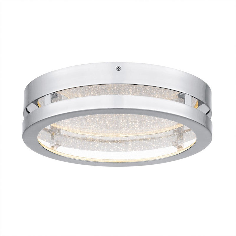 Quoizel Sylvia LED Flush Mount, Polished Chrome/Clear Bubble