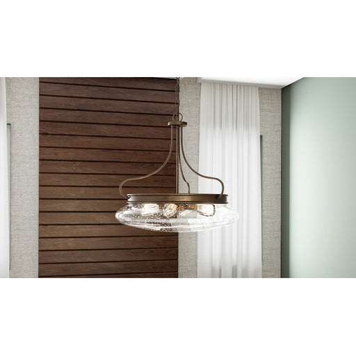 Quoizel Tucker 4 Light Pendant, French Bronze/Clear Seeded - QOP5222FR