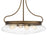 Quoizel Tucker 4 Light Pendant, French Bronze/Clear Seeded