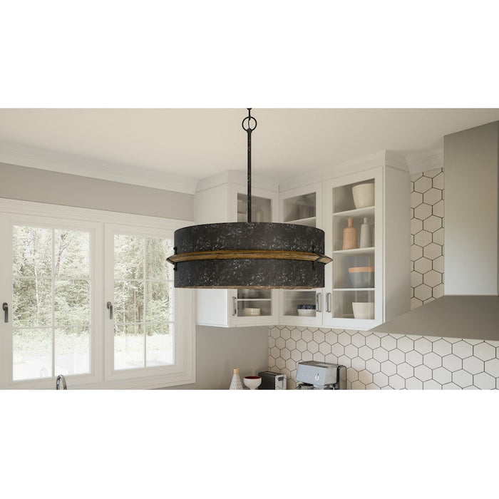 Quoizel Lariat 3 Light Pendant, Old Black Finish