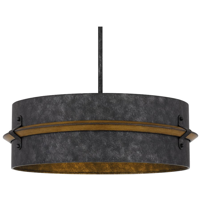Quoizel Lariat 3 Light Pendant, Old Black Finish