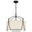 Quoizel Adeline 4 Light Pendant, Earth Black/Ivory Fabric Shade