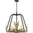 Quoizel Laurent 5 Light Pendant, Rustic Black