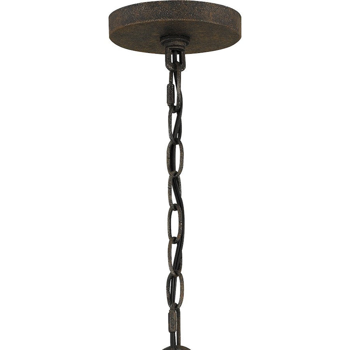 Quoizel Laurent 5 Light Pendant, Rustic Black