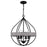 Quoizel Tansy 4 Light Pendant, Matte Black/Clear