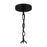 Quoizel Tansy 4 Light Pendant, Matte Black/Clear