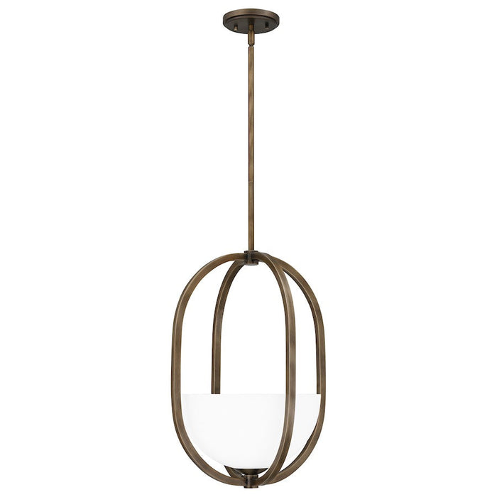 Quoizel Calluna 1 Light Pendant, Statuary Bronze/Opal Etched