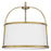 Quoizel York 4 Light Pendant, Weathered Brass/Light Beige