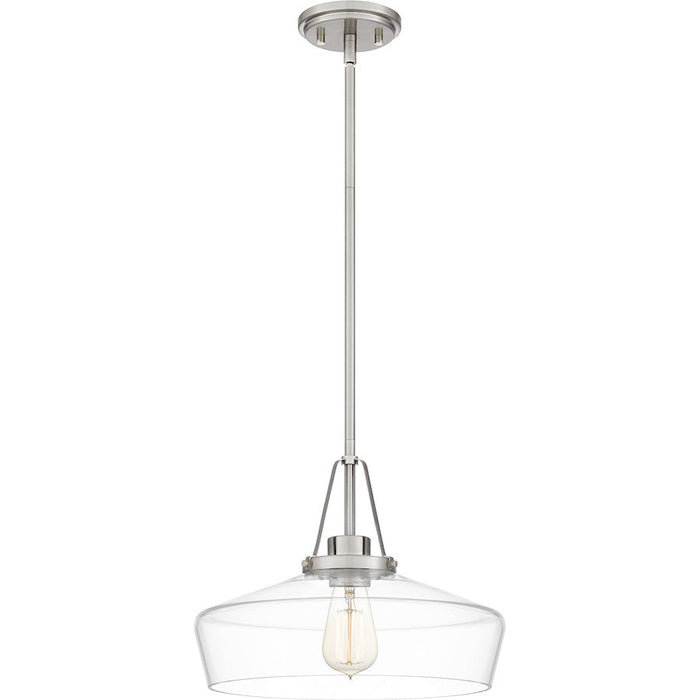 Quoizel Haven 1 Light Pendant, Brushed Nickel/Clear - QP5584BN