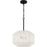 Quoizel Newfoundland 2 Light Pendant, Matte Black/Rope