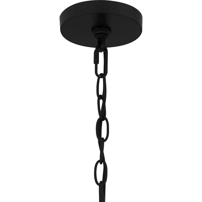 Quoizel Newfoundland 2 Light Pendant, Matte Black/Rope