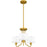 Quoizel Ainsdale 3 Light Pendant, Painted Brass/White Linen - QP5607PB