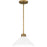 Quoizel Ira 1 Light Pendant, Weathered Brass/Opal