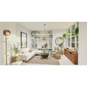 Quoizel Teton 5 Light Pendant, Matte Black/Rope - QP6161MBK