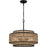 Quoizel Teton 5 Light Pendant, Matte Black/Rope