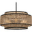 Quoizel Teton 5 Light Pendant, Matte Black/Rope