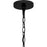 Quoizel Teton 5 Light Pendant, Matte Black/Rope