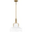 Quoizel Brecken 2 Light Pendant, Aged Brass/Opal Glass