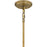 Quoizel Brecken 2 Light Pendant, Aged Brass/Opal Glass