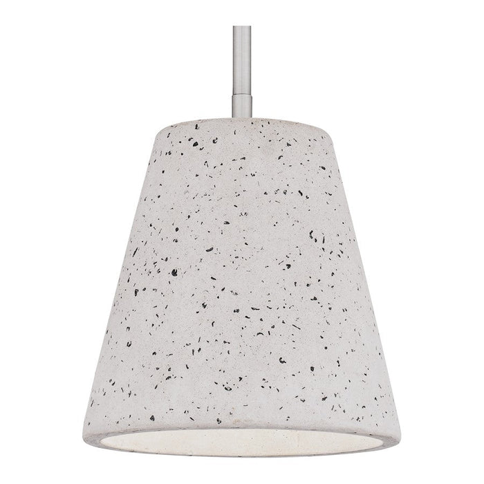 Quoizel Hazel 1 Light Mini Pendant, Brushed Nickel/Terrazo Shade