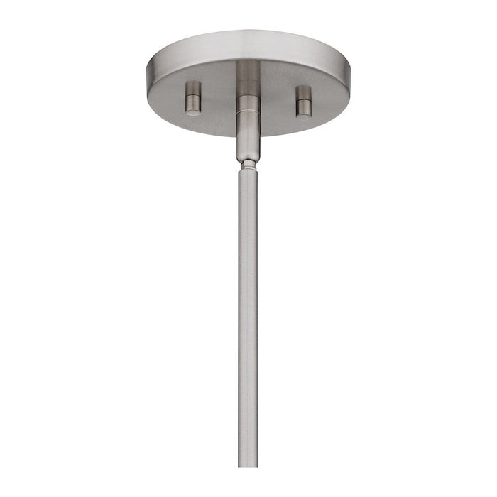 Quoizel Hazel 1 Light Mini Pendant, Brushed Nickel/Terrazo Shade