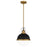 Quoizel Sullivan 1 Light Mini Pendant, Matte Black/Opal Etched