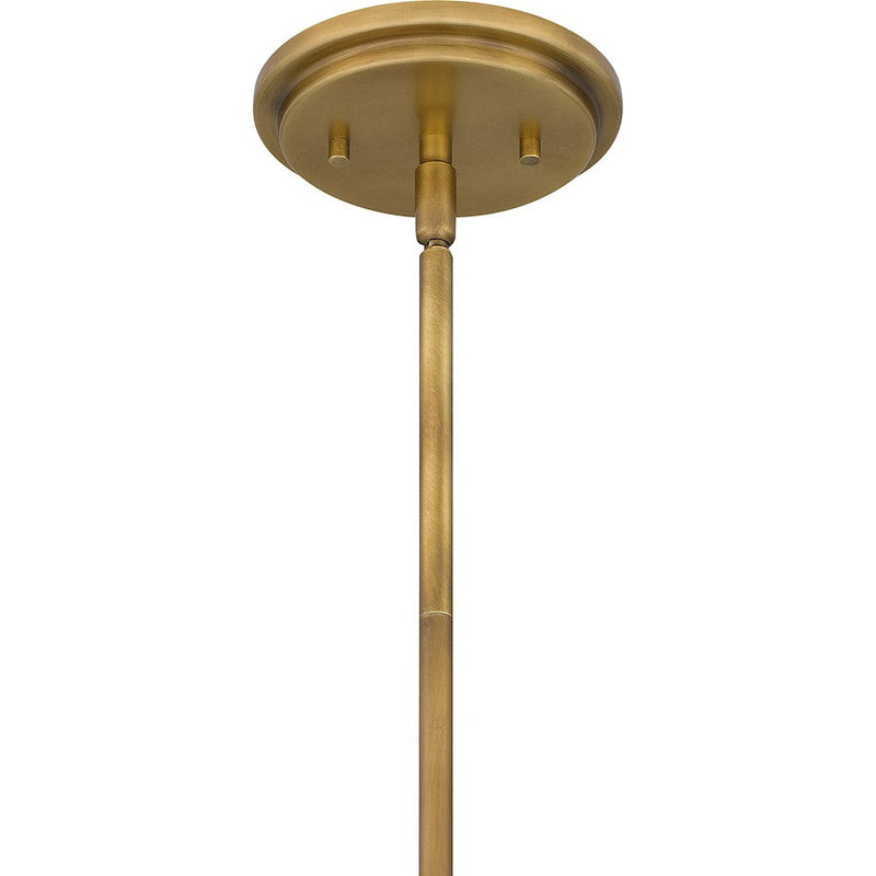 Quoizel Lennox LED Mini Pendant, Weathered Brass