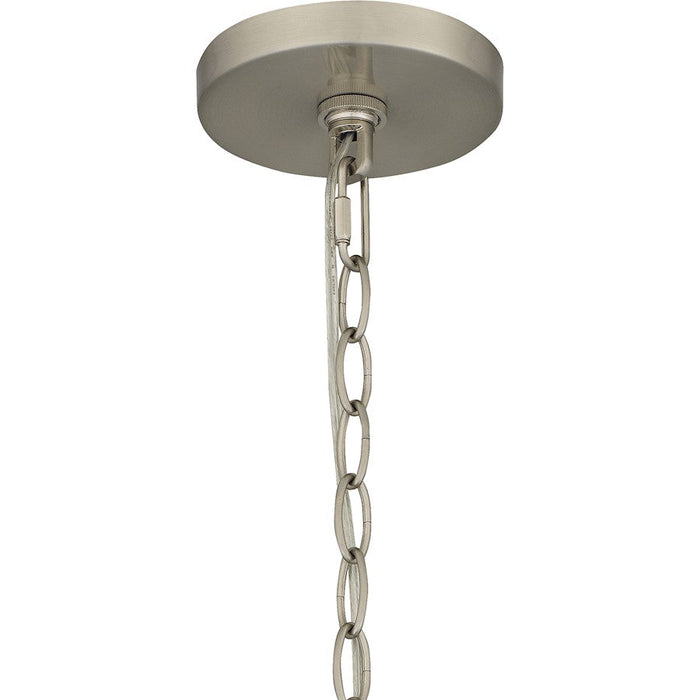 Quoizel Laughlin 1 Light Mini Pendant, Brushed Nickel/Clear Seedy