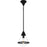 Quoizel Hidalgo 1 Light Mini Pendant, Matte Black/Clear Glass - QPP6160MBK