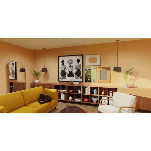 Quoizel Scarlett 1 Light Mini Pendant, Matte Black/Metal