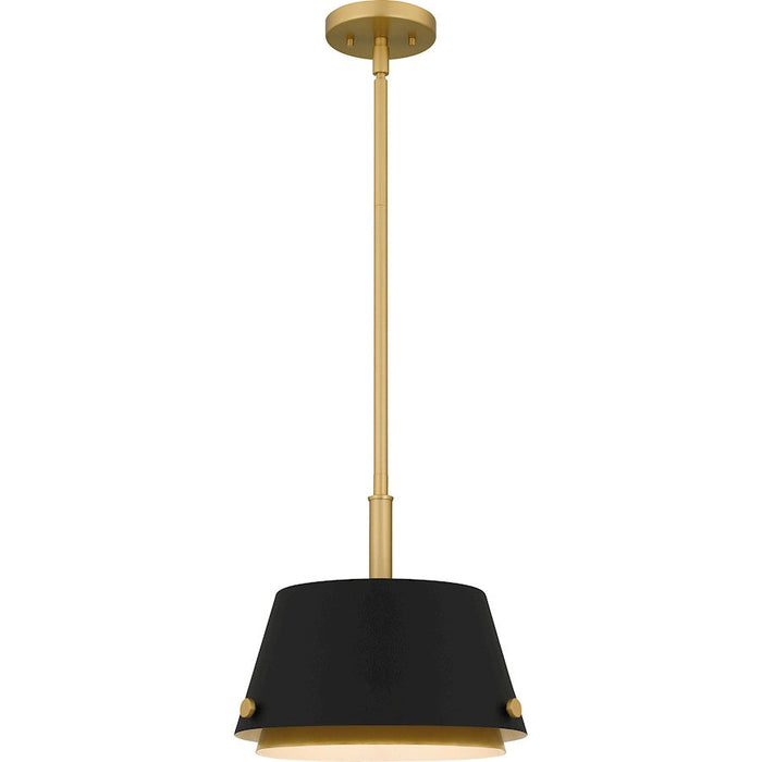 Quoizel Scarlett 1 Light Mini Pendant, Matte Black/Metal