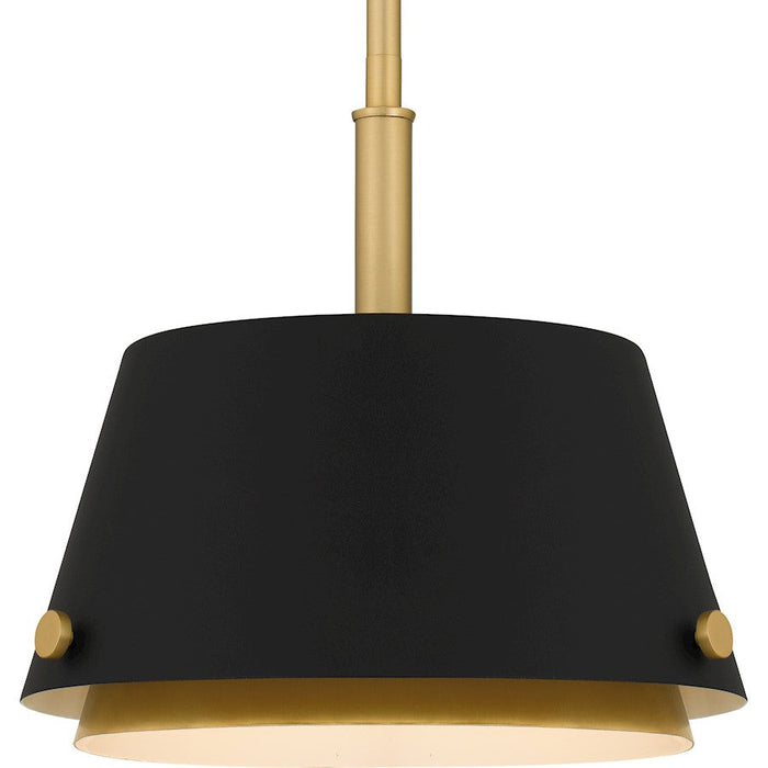 Quoizel Scarlett 1 Light Mini Pendant, Matte Black/Metal