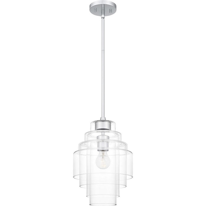 Quoizel Driscoll 1 Light Mini Pendant, Polished Chrome/Clear Glass - QPP6186C