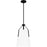 Quoizel Faye 1 Light Mini Pendant, Matte Black/Metal