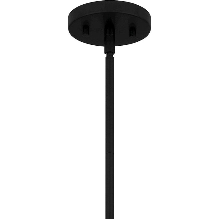 Quoizel Faye 1 Light Mini Pendant, Matte Black/Metal