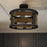 Quoizel Milton 3 Light Semi-Flush Mount, Matte Black