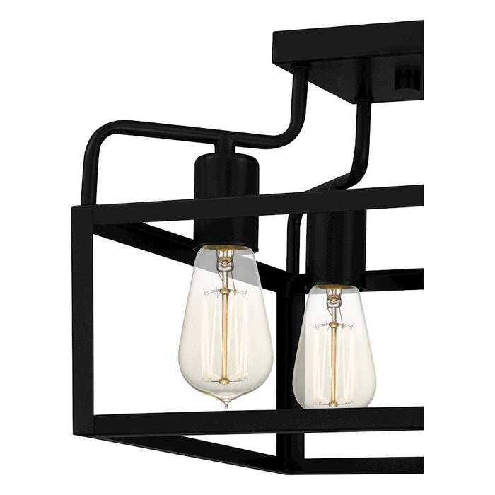 Quoizel Paulsen 4 Light Semi-Flush Mount, Matte Black